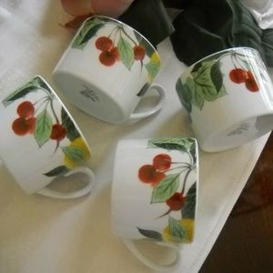 4 Studio Nova Orchard Jewels Fruit Design Flat Cup